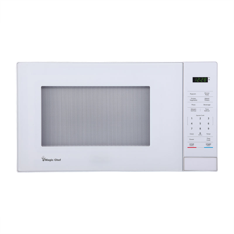 Magic Chef 1000 W 1.1 Cubic Feet Digital Touch Countertop Microwave, White(Used)