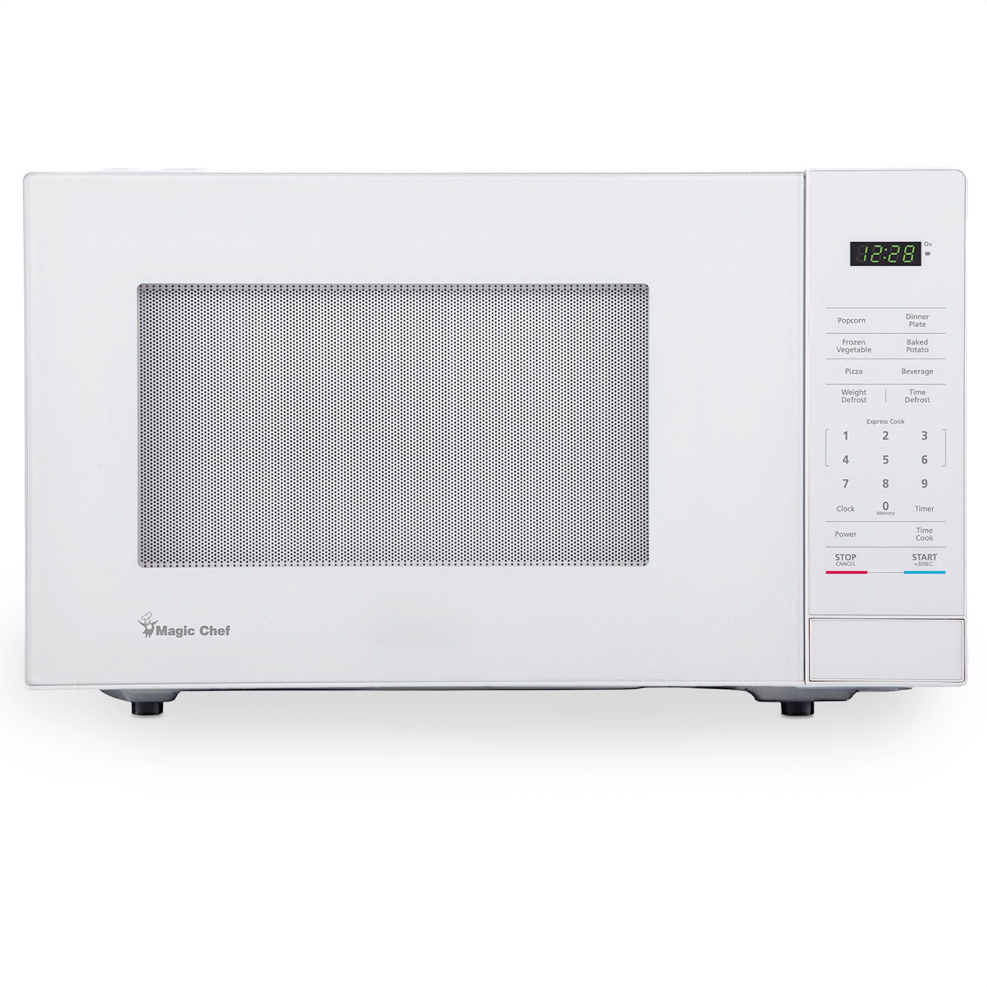 Magic Chef 1000 W 1.1 Cubic Feet Digital Touch Countertop Microwave, White(Used)