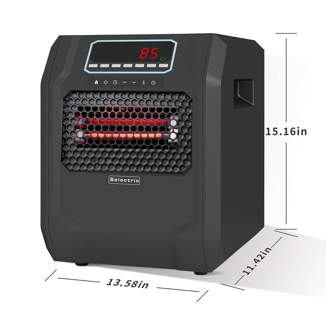 VOLTORB Portable Electric Space Heater w/Remote Control & Fan Only Mode, Black - VMInnovations