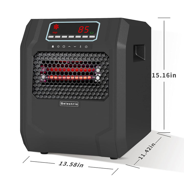 VOLTORB Portable Corded Electric Radiant Space Heater w/3 Heat Settings, Black - VMInnovations