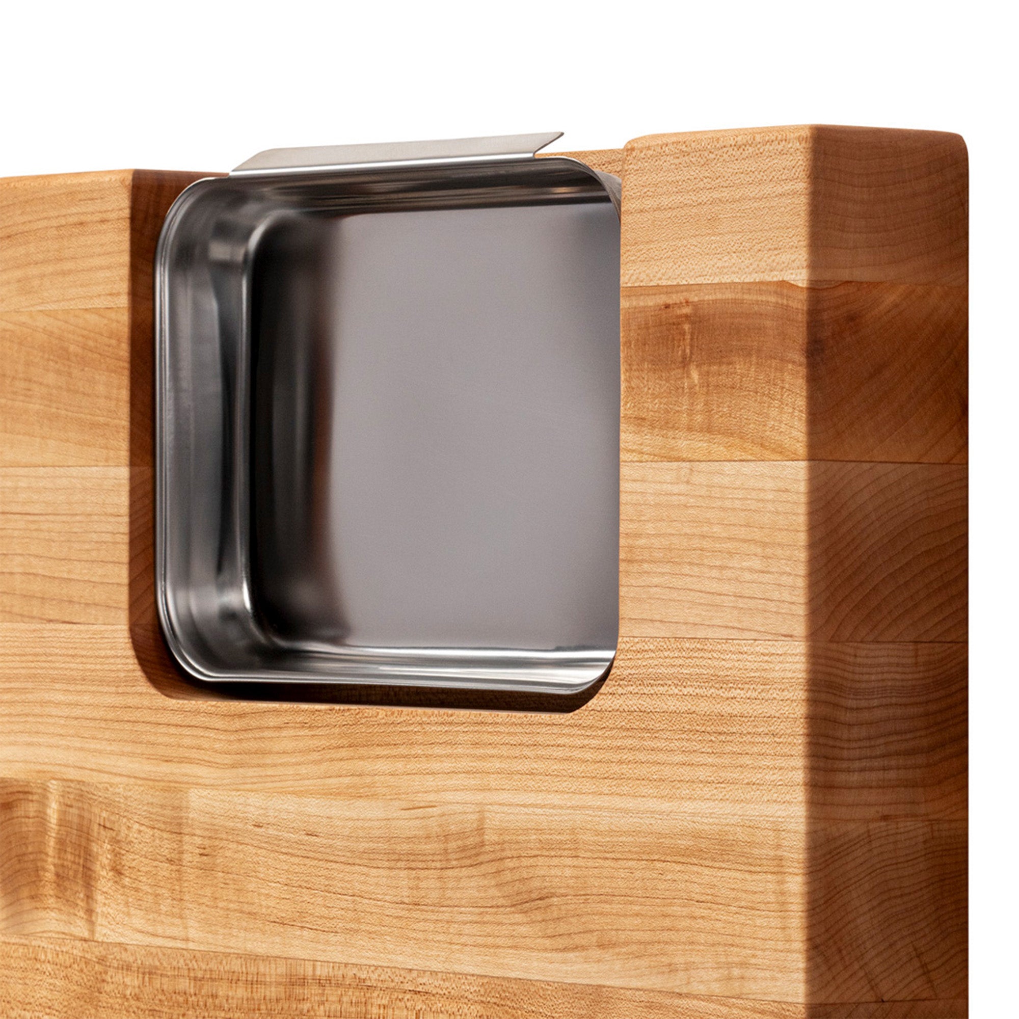 John Boos Prep Master Maple Cutting Board w/Pan, 15" x 14" x 2.25" (Open Box) - VMInnovations