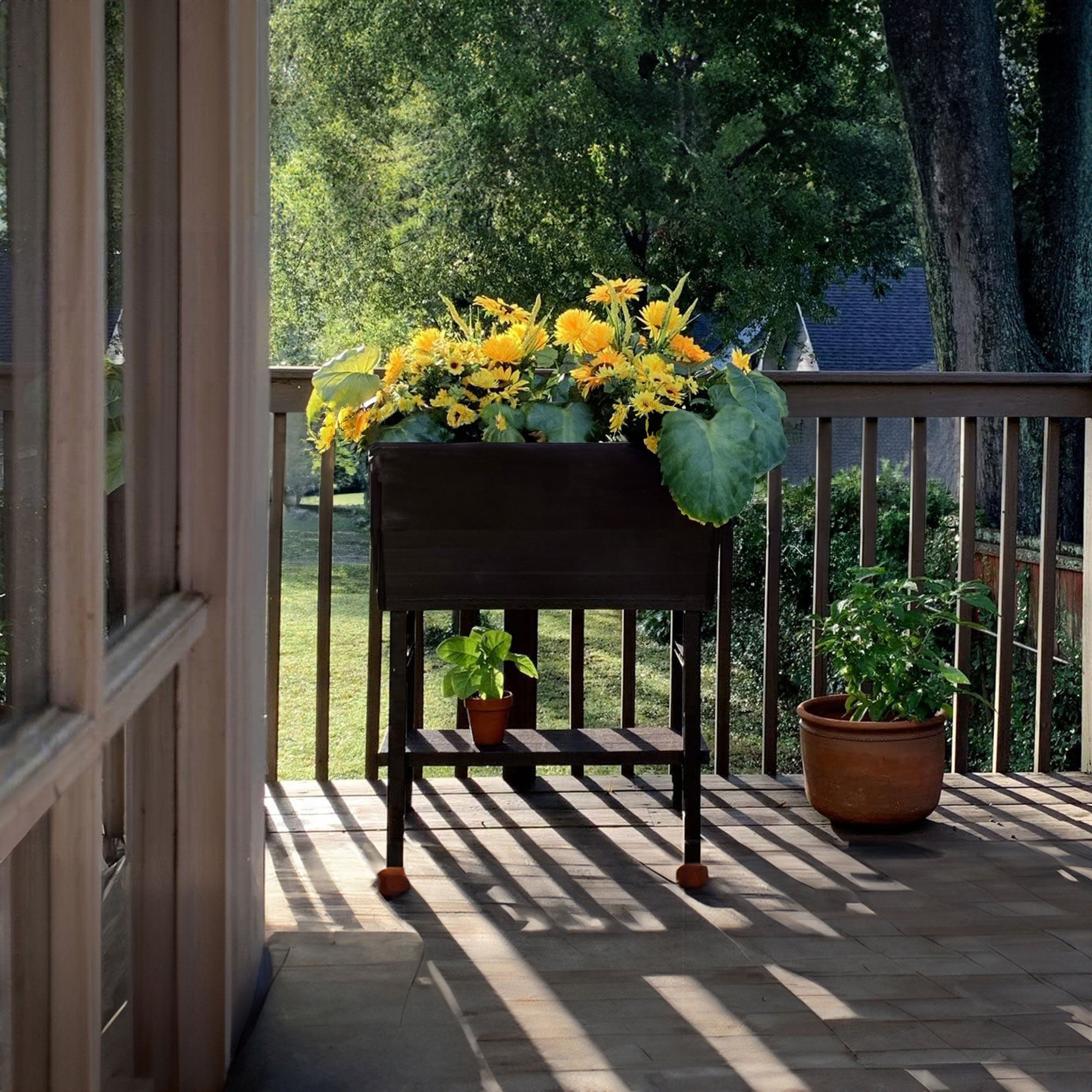 Polymer Products 14.5" L x 32.25" W x 31.12" H Raised Garden Bed,Brown(Open Box) - VMInnovations