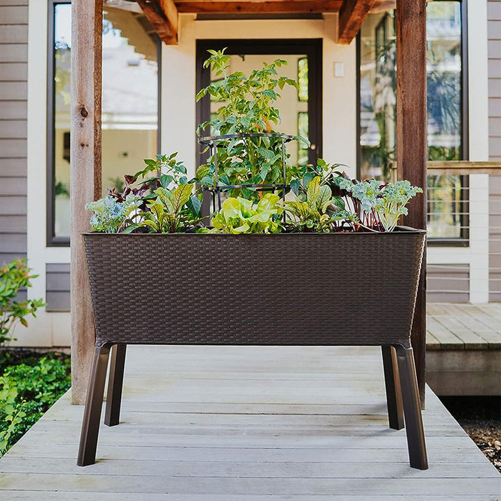 Polymer Outdoor Products 19.5" L x 44.5" W x 29.75" H Raised Garden Bed, Brown - VMInnovations