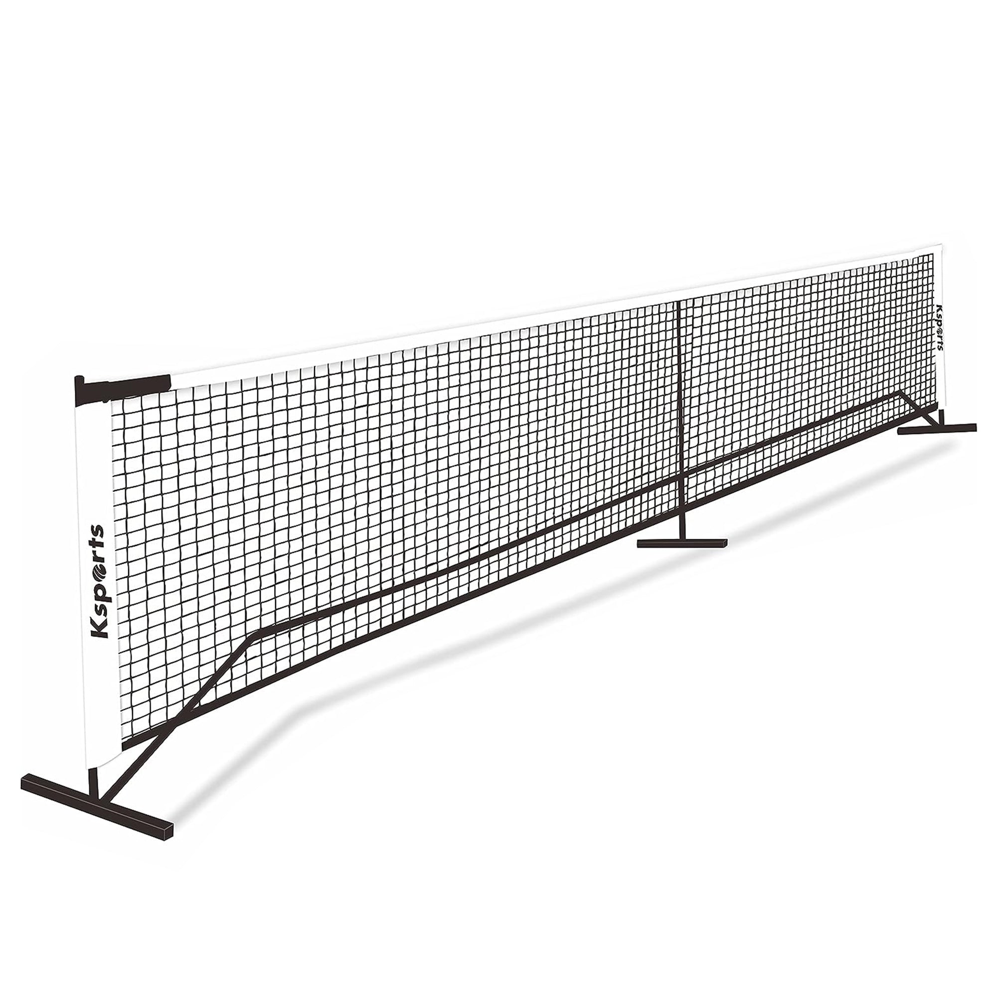 Ksports Pickleball Set, 22' Net, LED Shuttlecocks, Carry Bag & Game Balls, White - VMInnovations