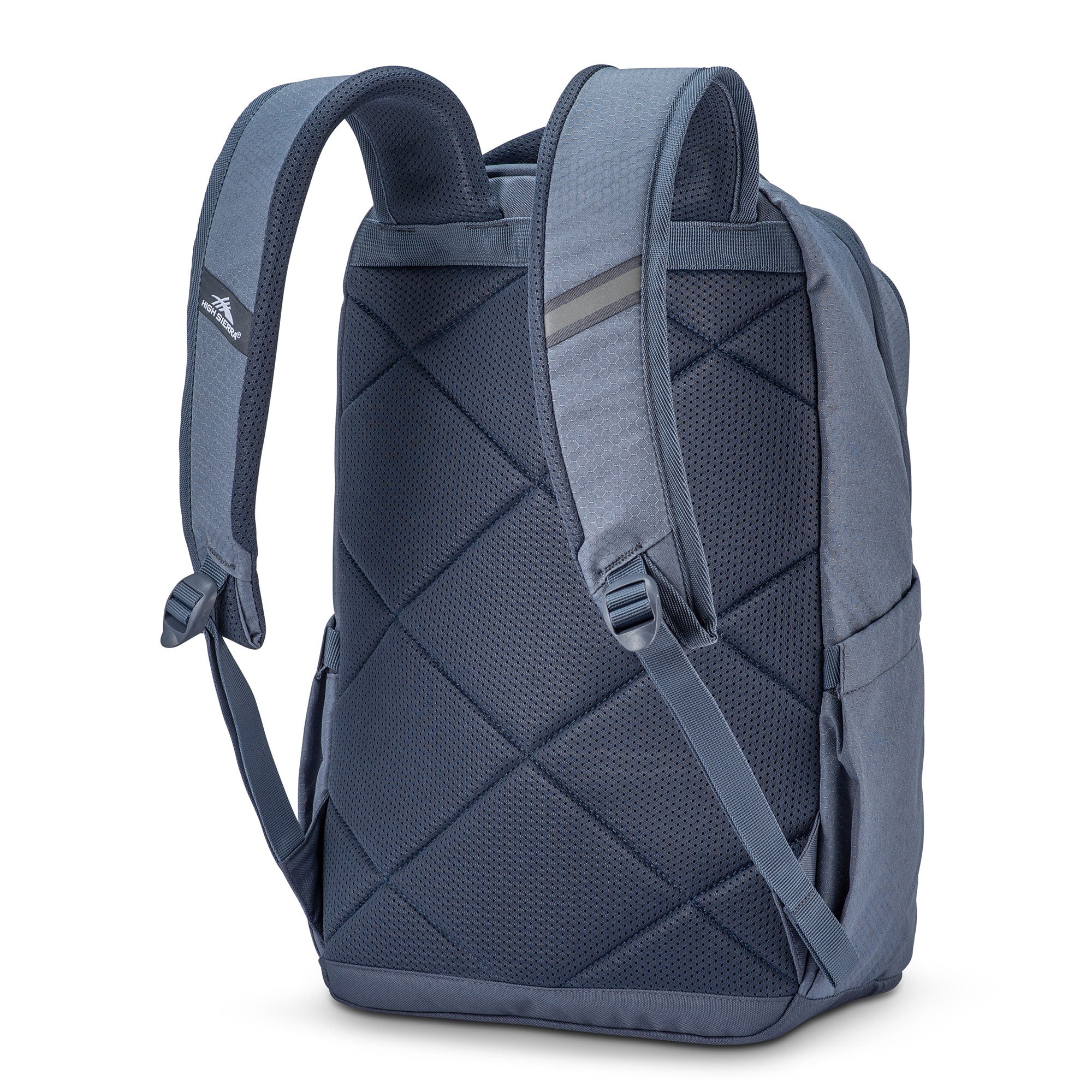 High Sierra Large Backpack with Device Sleeve and Adjustable Straps, Grey Blue