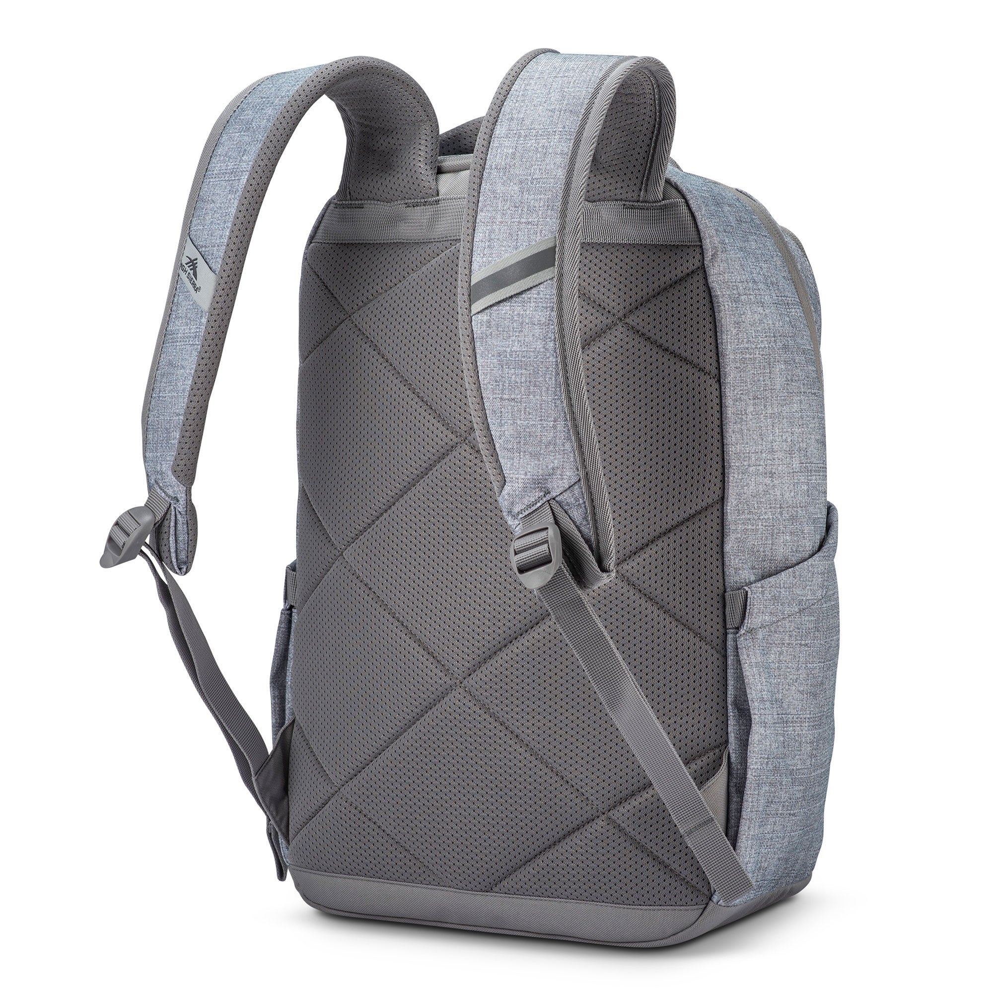 High Sierra Large Backpack with Device Sleeve and Adjustable Straps, Silver