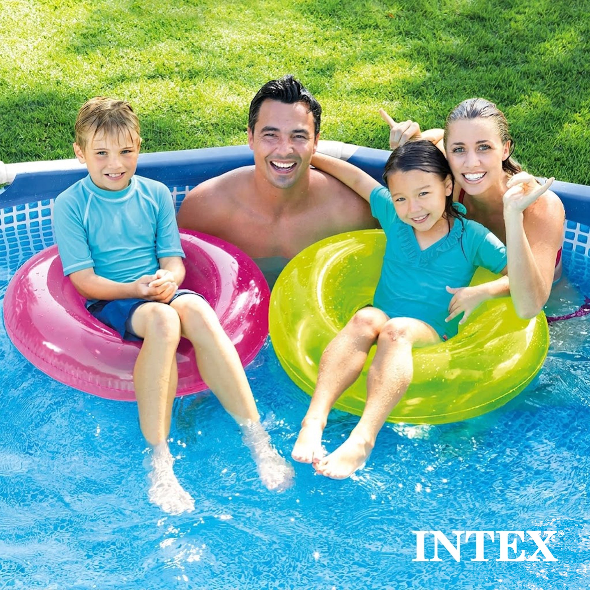 Intex 10'x30" Metal Frame Round Above Ground Swimming Pool with Pump (Open Box)