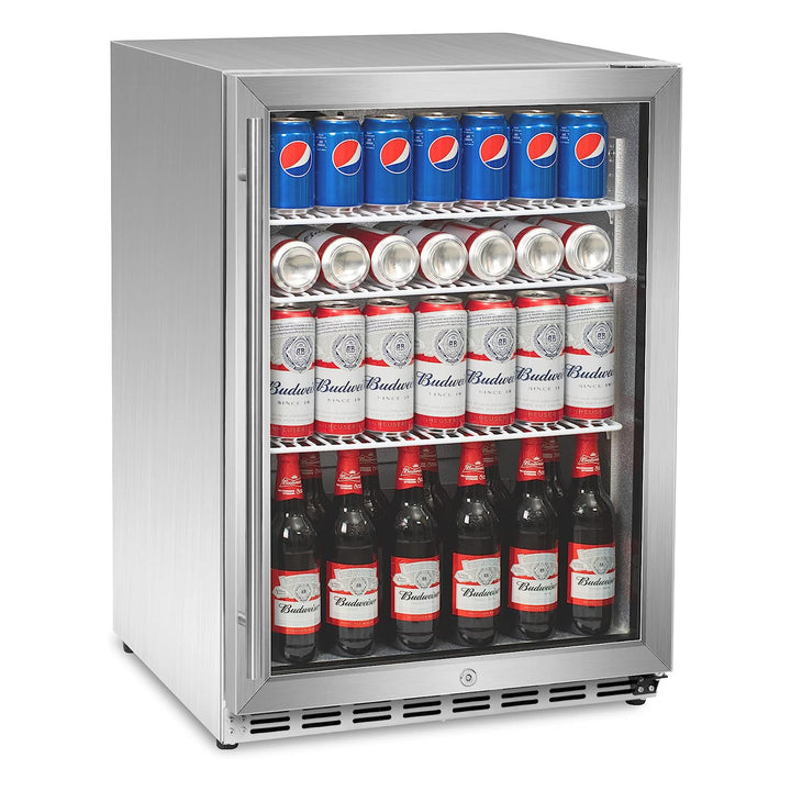 IceJungle 5.3 Cu. Ft. 160 Can Under Counter Freestanding Beverage Drink Fridge - VMInnovations