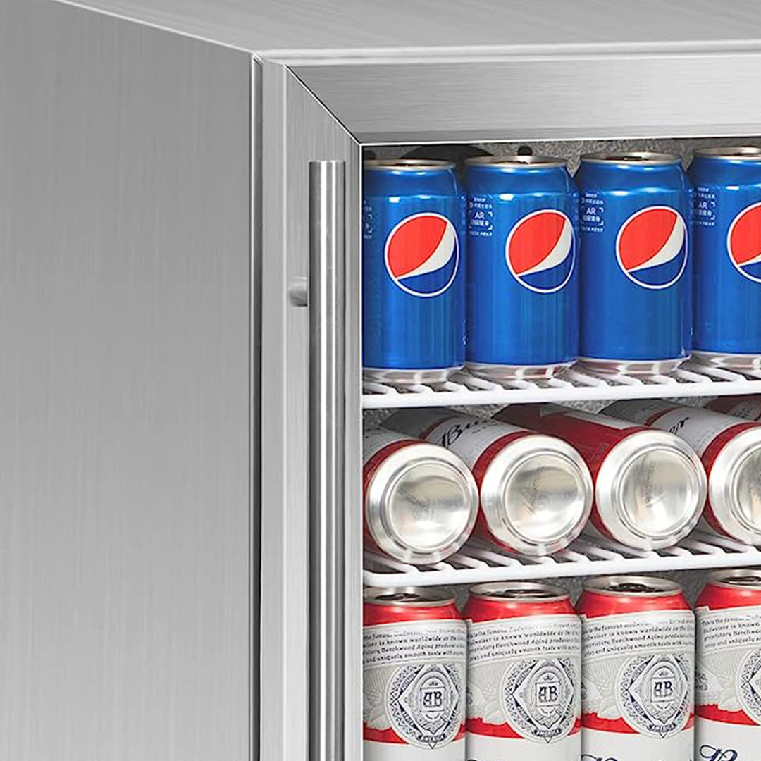 IceJungle 5.3 Cu. Ft. 160 Can Under Counter Freestanding Beverage Drink Fridge - VMInnovations