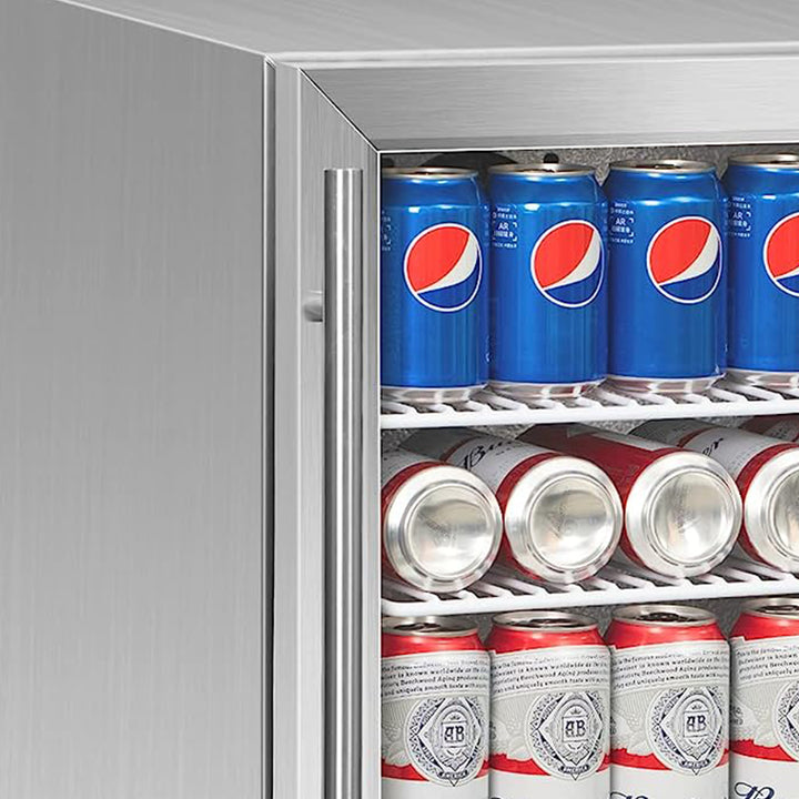 IceJungle 5.3 Cu. Ft. 160 Can Under Counter Freestanding Beverage Drink Fridge - VMInnovations