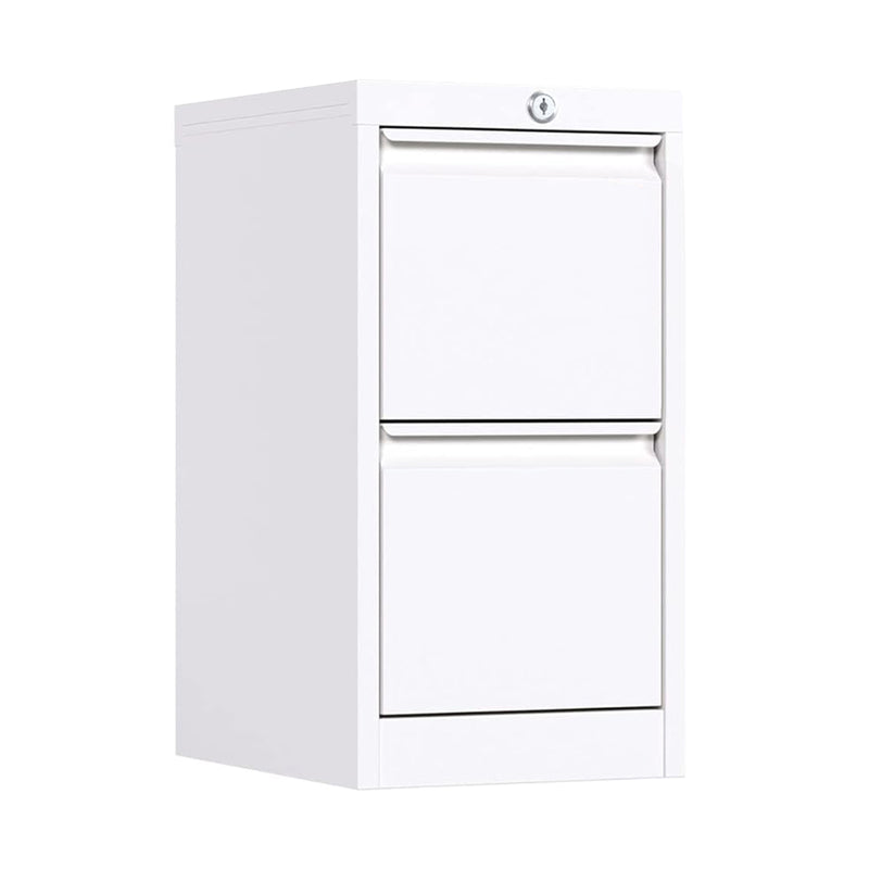 AOBABO 2 Drawer Vertical Metal File Cabinet w/ Lock, White (Open Box)