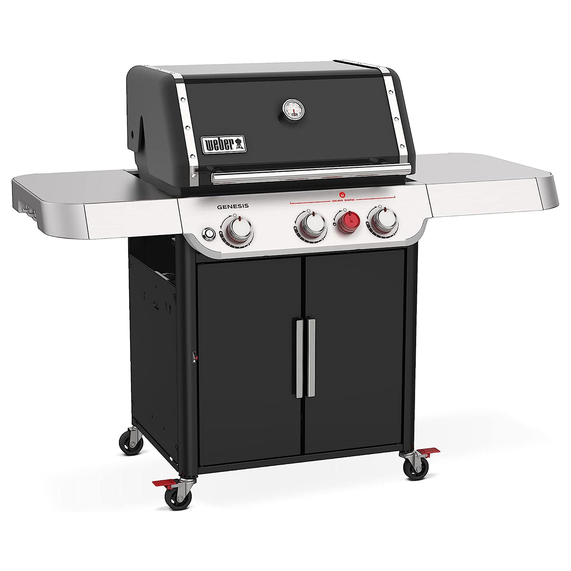 Weber Genesis E-325S Stainless Steel 3 Burner Liquid Propane Gas Grill, Black - VMInnovations