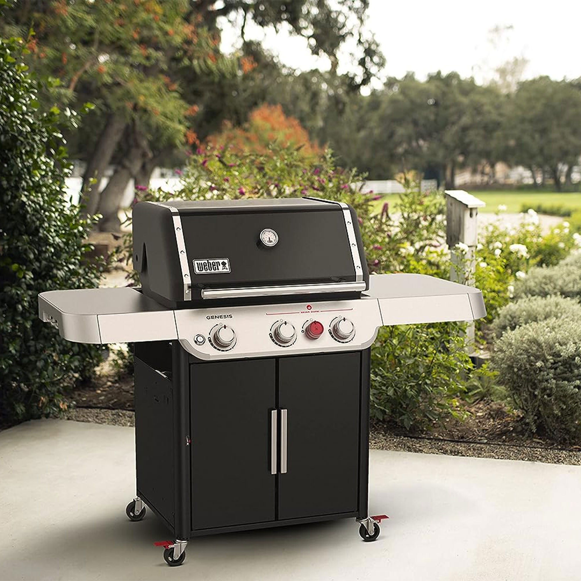 Weber Genesis Stainless Steel 3 Burner Liquid Propane Gas Grill, Black(Open Box) - VMInnovations