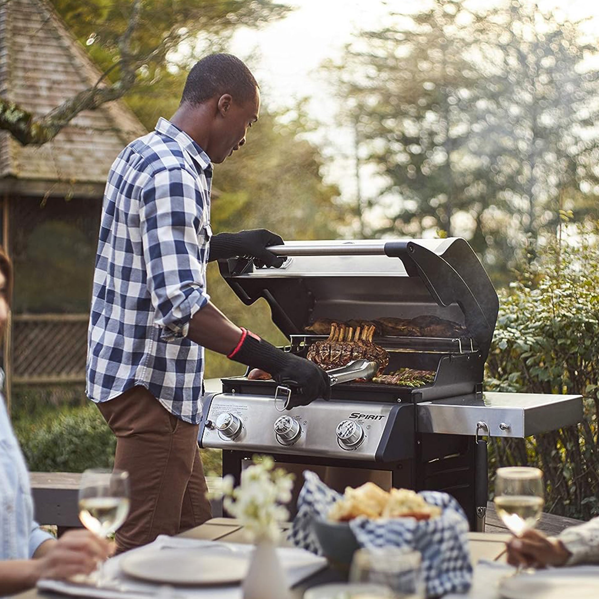 Weber Spirit S-315 Stainless Steel 3 Burner 32,000 BTUs Liquid Propane Gas Grill - VMInnovations