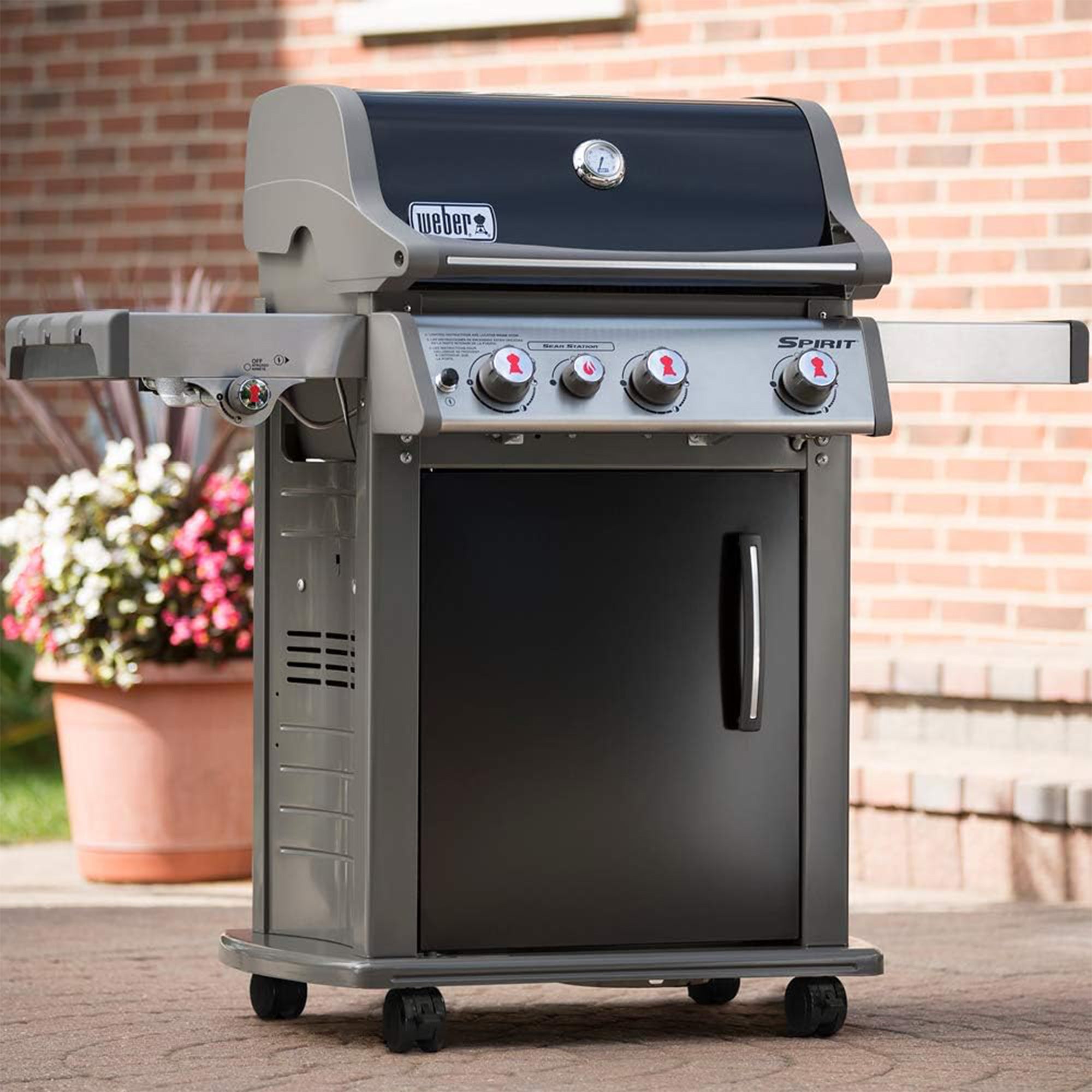 Weber Spirit E-330 Stainless Steel 3 Burner 32,000 BTUs Liquid Propane Gas Grill - VMInnovations