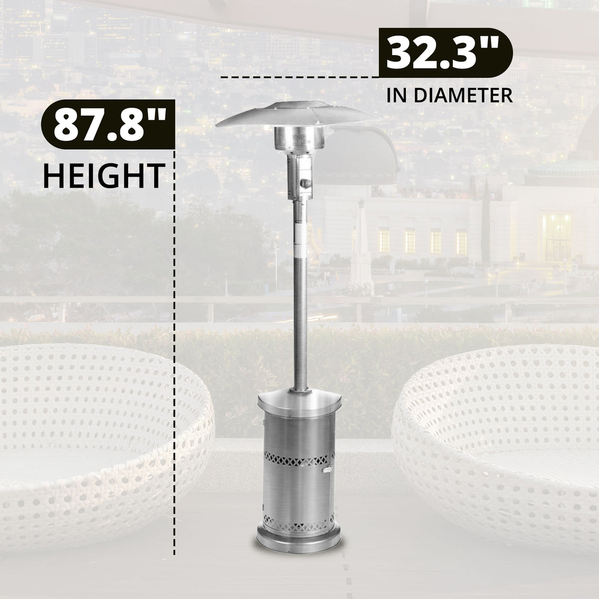 Four Seasons Courtyard Freestanding Outdoor Backyard Patio Heater (For Parts)