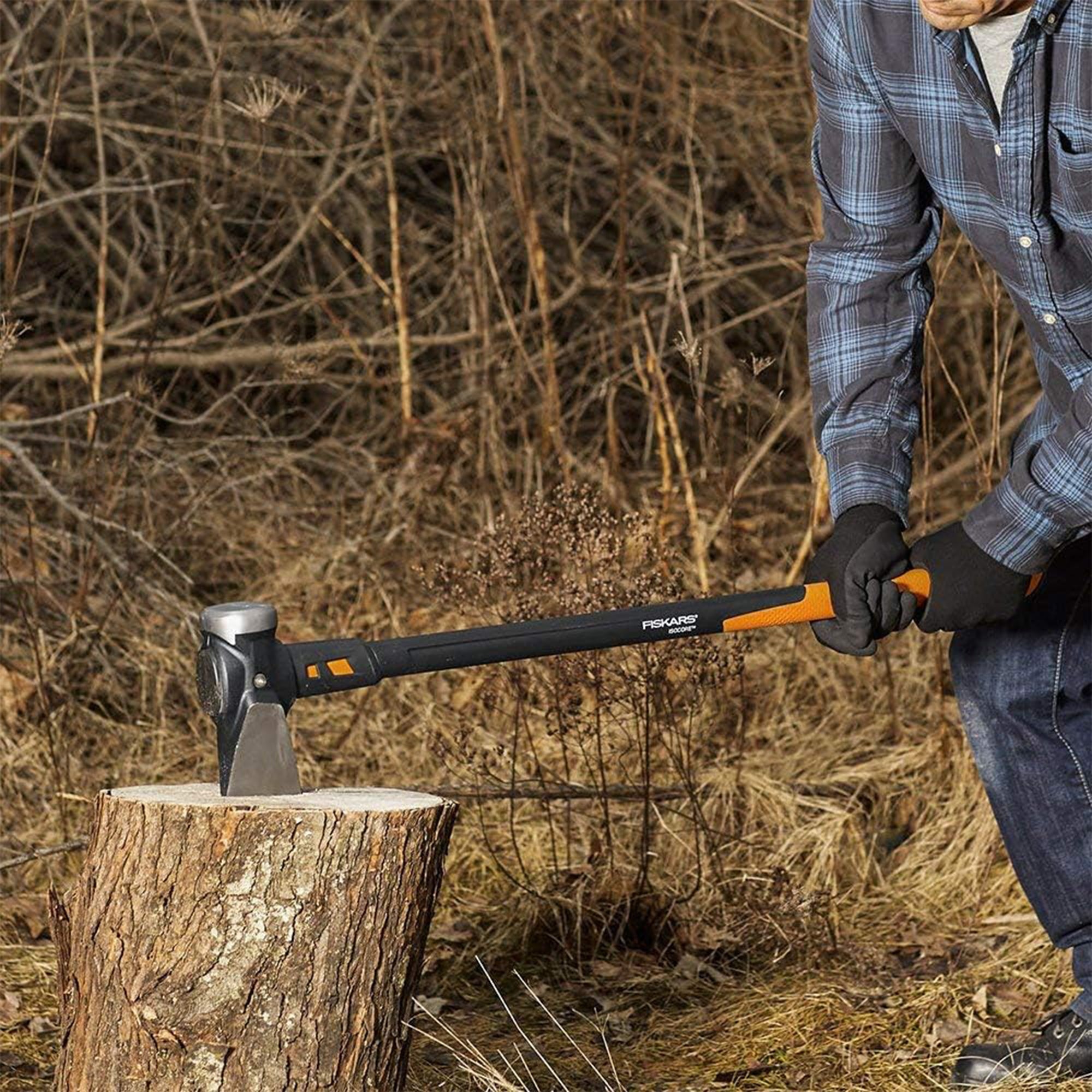 Fiskars Pro IsoCore 6 Pound Wood Splitting Maul with 31" Handle, Black/Orange - VMInnovations