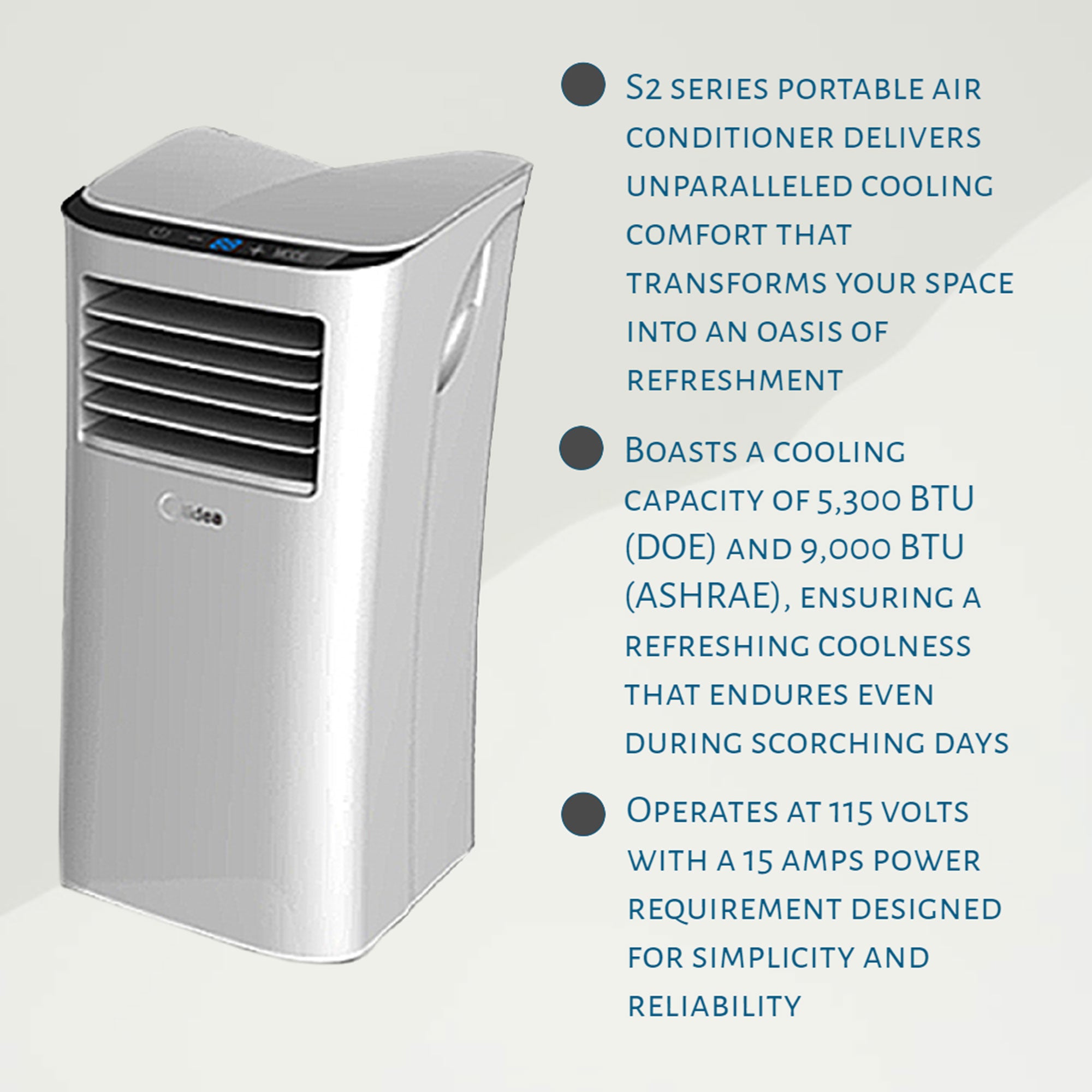 HomePointe S2 Series 5,000 BTU Portable Air Conditioner Fan Unit (For Parts) - VMInnovations