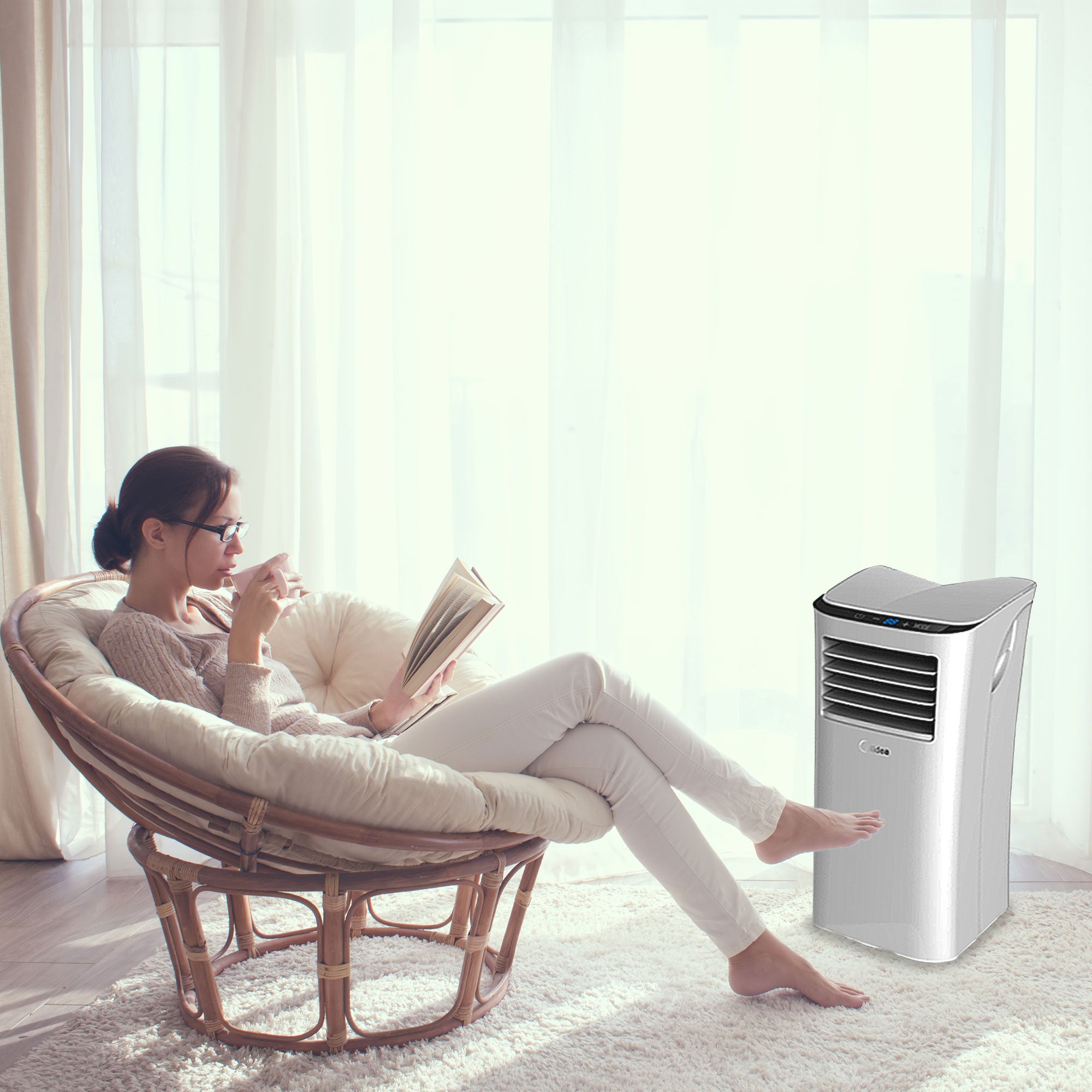 HomePointe S2 Series 5,000 BTU Portable Air Conditioner Fan Unit (For Parts) - VMInnovations