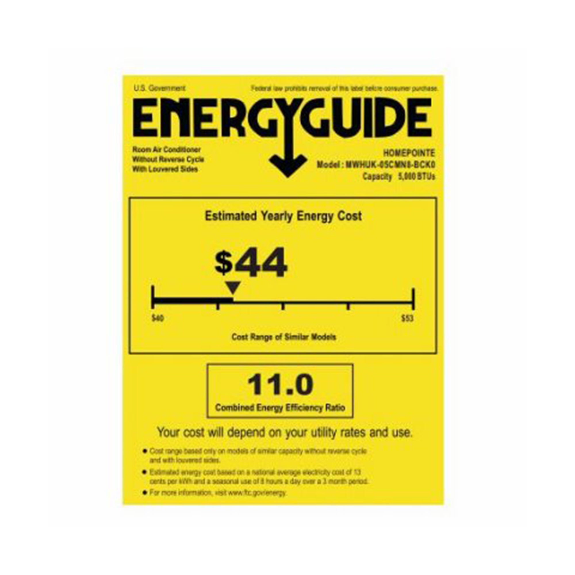 HomePointe 5,000 BTU Window Air Conditioner with Rotary Thermostat (Damaged) - VMInnovations