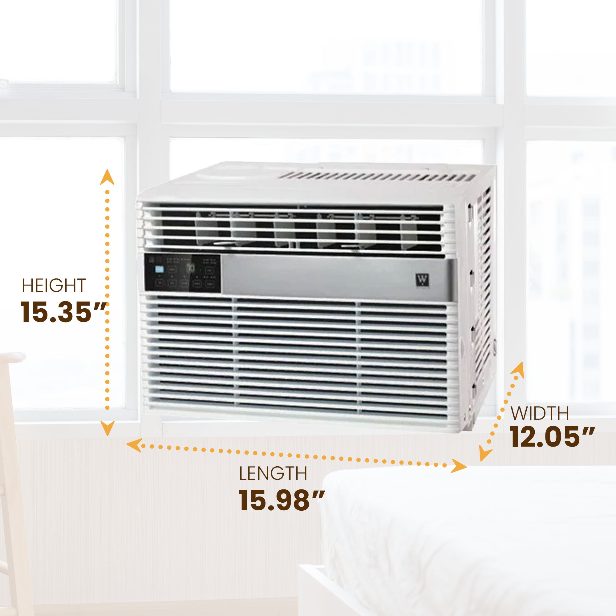 HomePointe 6,000 BTU Window Air Conditioner w/Remote Control & LED Digital Panel - VMInnovations