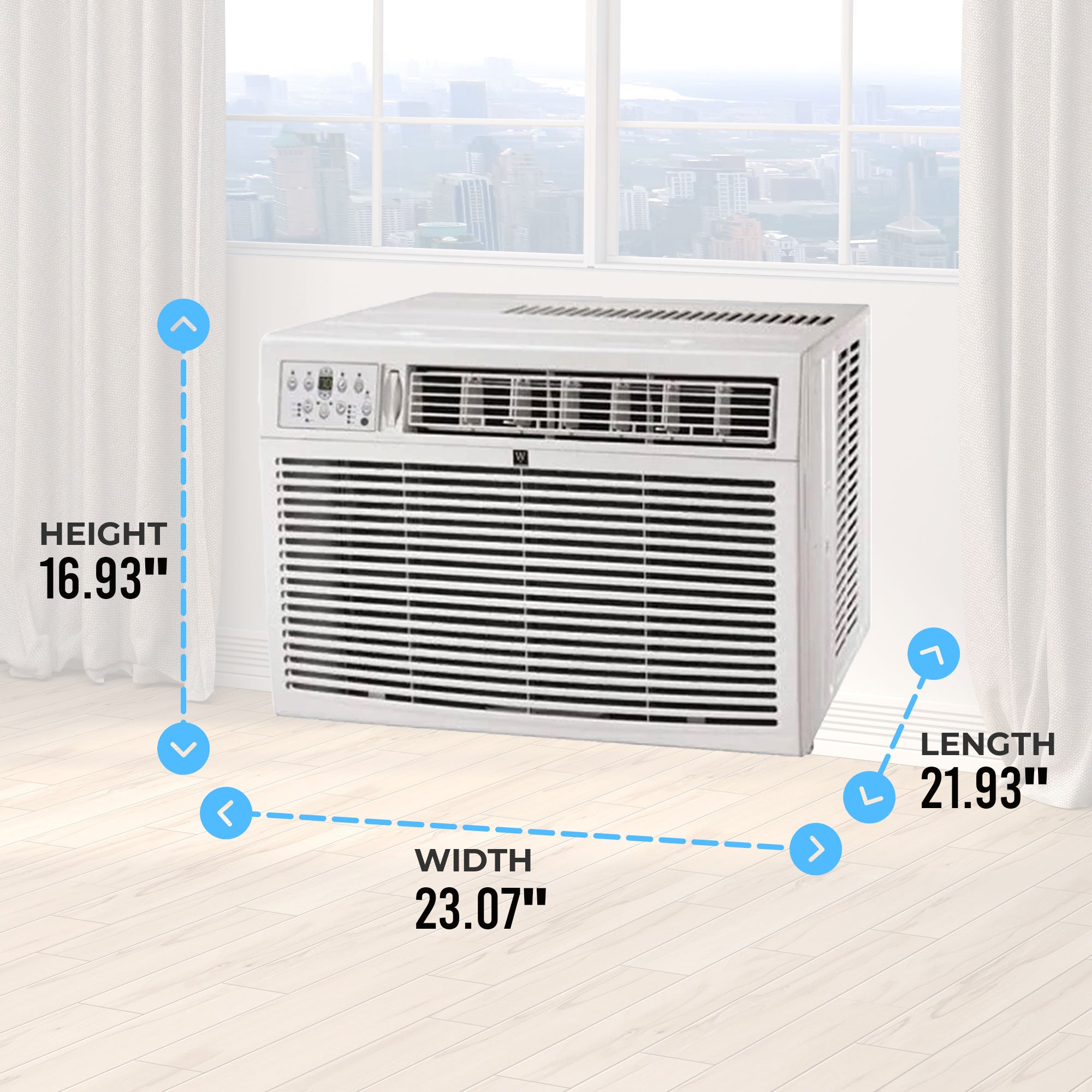 HomePointe 18000 BTU Air Conditioner w/Remote Control & LED Digital Panel (Used) - VMInnovations