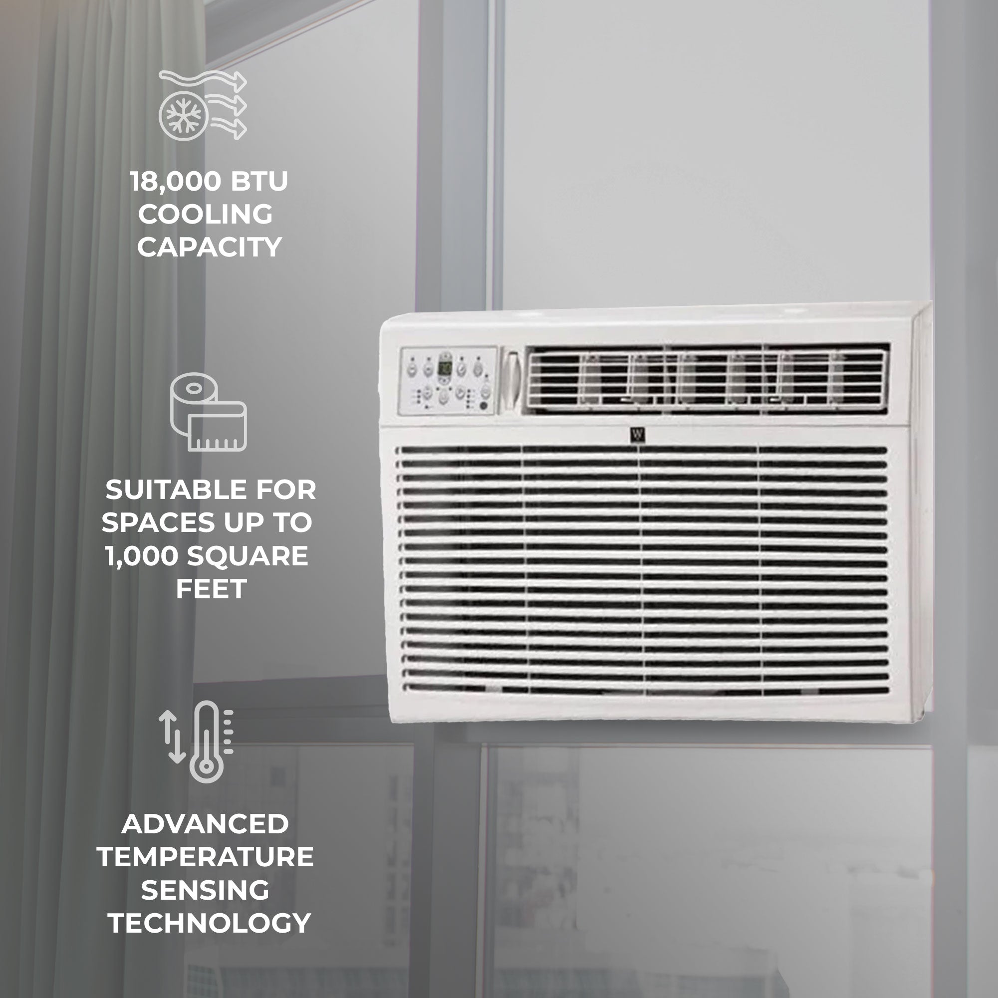 HomePointe 18000 BTU Air Conditioner w/Remote Control & LED Digital Panel (Used) - VMInnovations