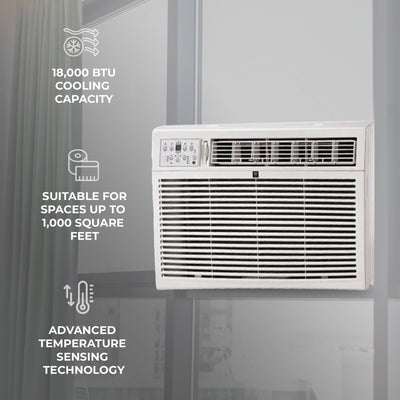 HomePointe 18000 BTU Window Air Conditioner w/Remote Control & LED Digital Panel