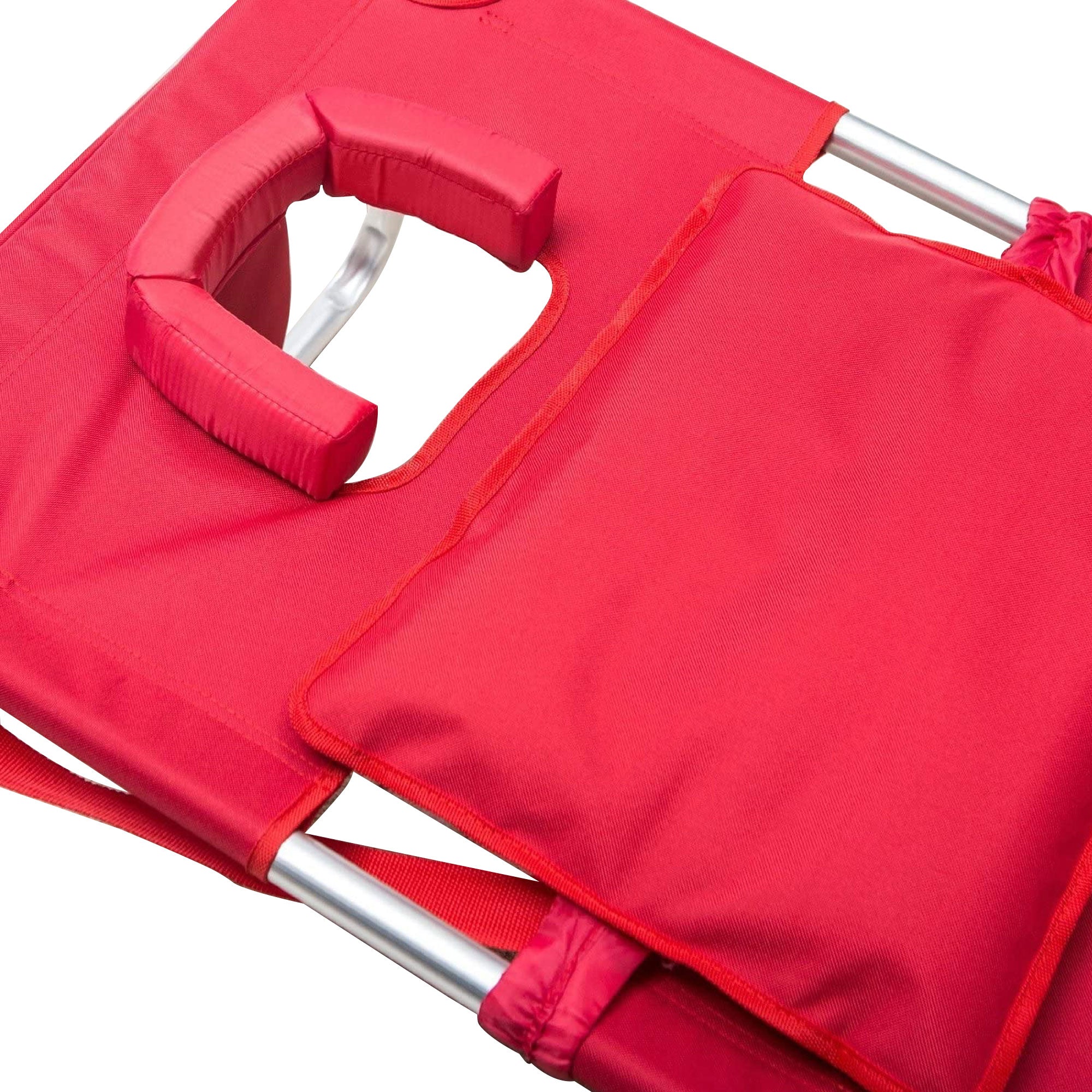Ostrich Chaise Folding Beach Lounger & Deluxe 3in1 Padded Sports Chair, Red