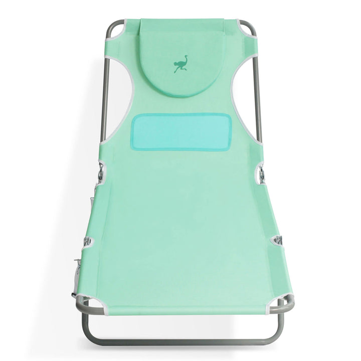 Ostrich Chaise Lounge Folding Chair with Deluxe Padded 3N1 Reclining Chair, Teal - VMInnovations
