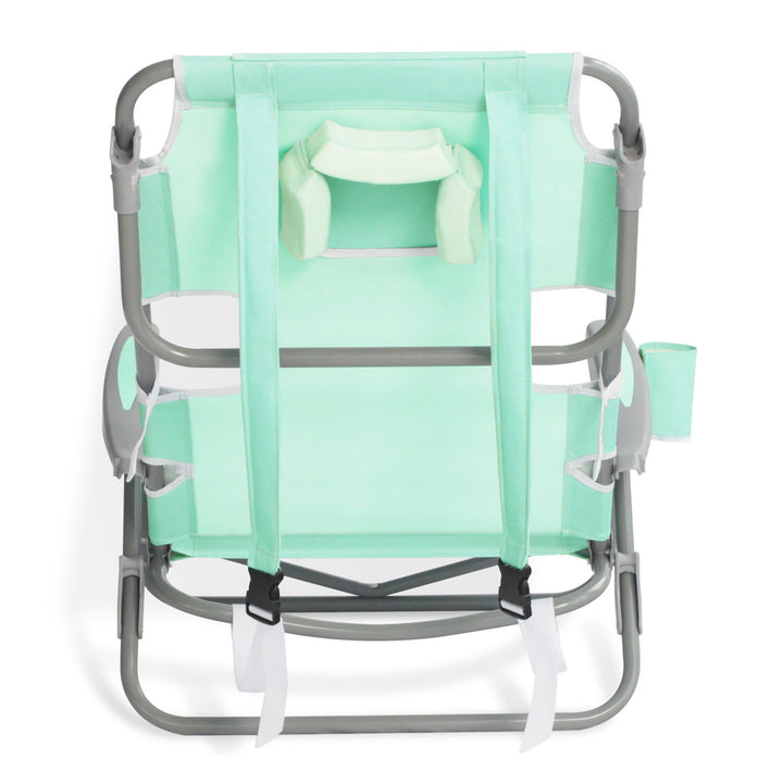 Ostrich On Your Back Folding Reclining Outdoor Camping Lawn Chair, Teal (4 Pack) - VMInnovations