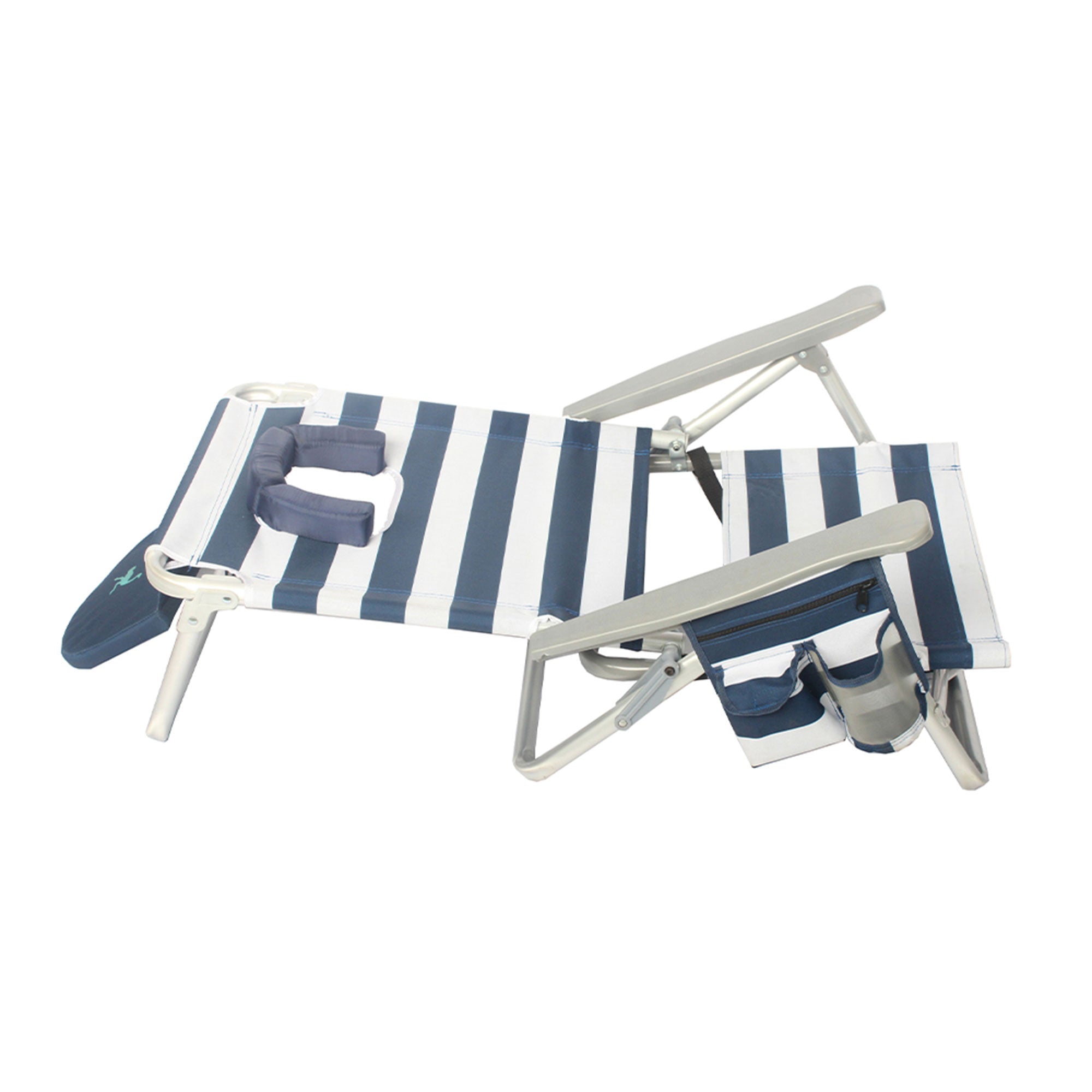Ostrich On Your Back Sand Beach 6 Inch Off The Ground Lounge Chair (2 Pack) - VMInnovations