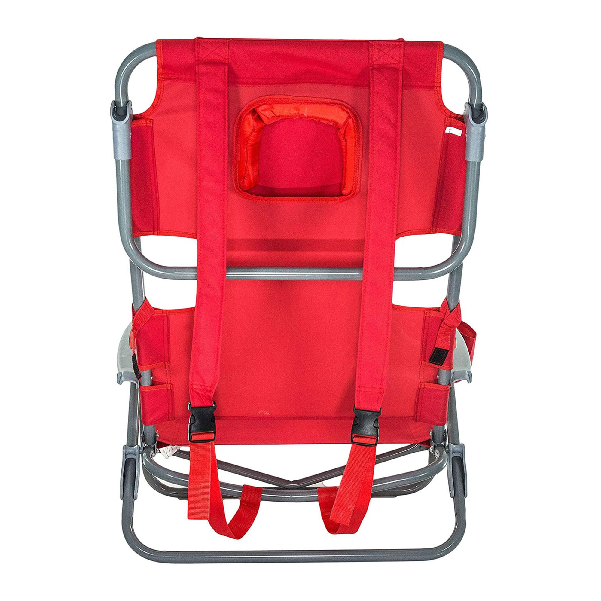 Ostrich On Your Back Folding Reclining Outdoor Camping Lawn Chair, Red (2 Pack) - VMInnovations
