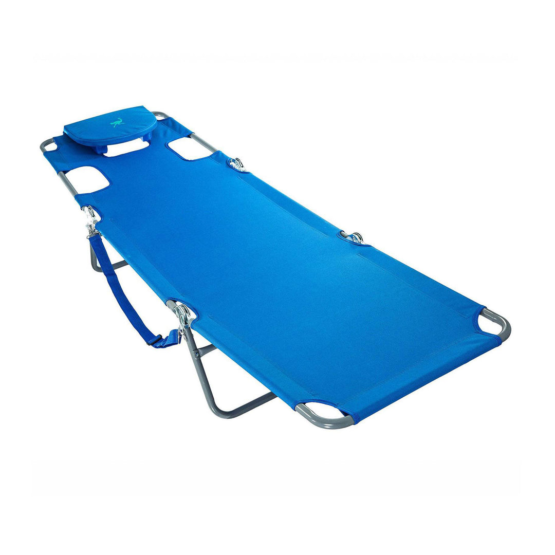 Ostrich Chaise Beach Lounger & Ladies Comfort On Your Back Beach Chair, Blue - VMInnovations