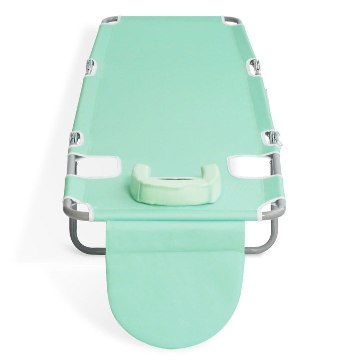 Ostrich Chaise Lounge Folding Sunbathing Recliner Beach Chair, Teal (4 Pack) - VMInnovations