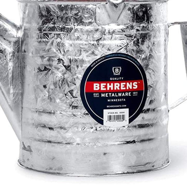 Behrens 2.5 Gallon Weatherproof Hot Dipped Steel Watering Can with Wooden Handle - VMInnovations