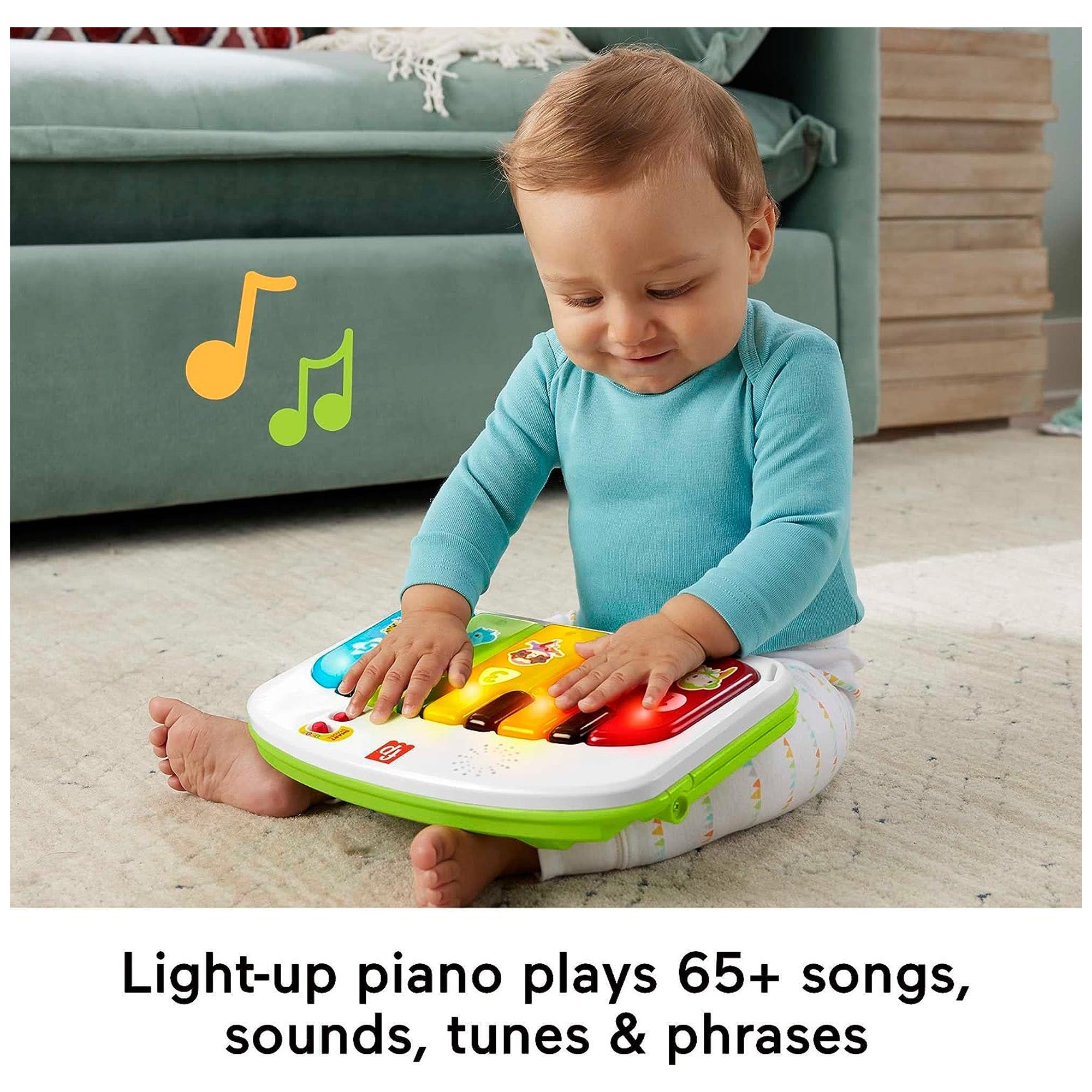 Fisher-Price Deluxe Sit Me Up Baby Activity Play Seat w/Piano Learning Toy(Used) - VMInnovations
