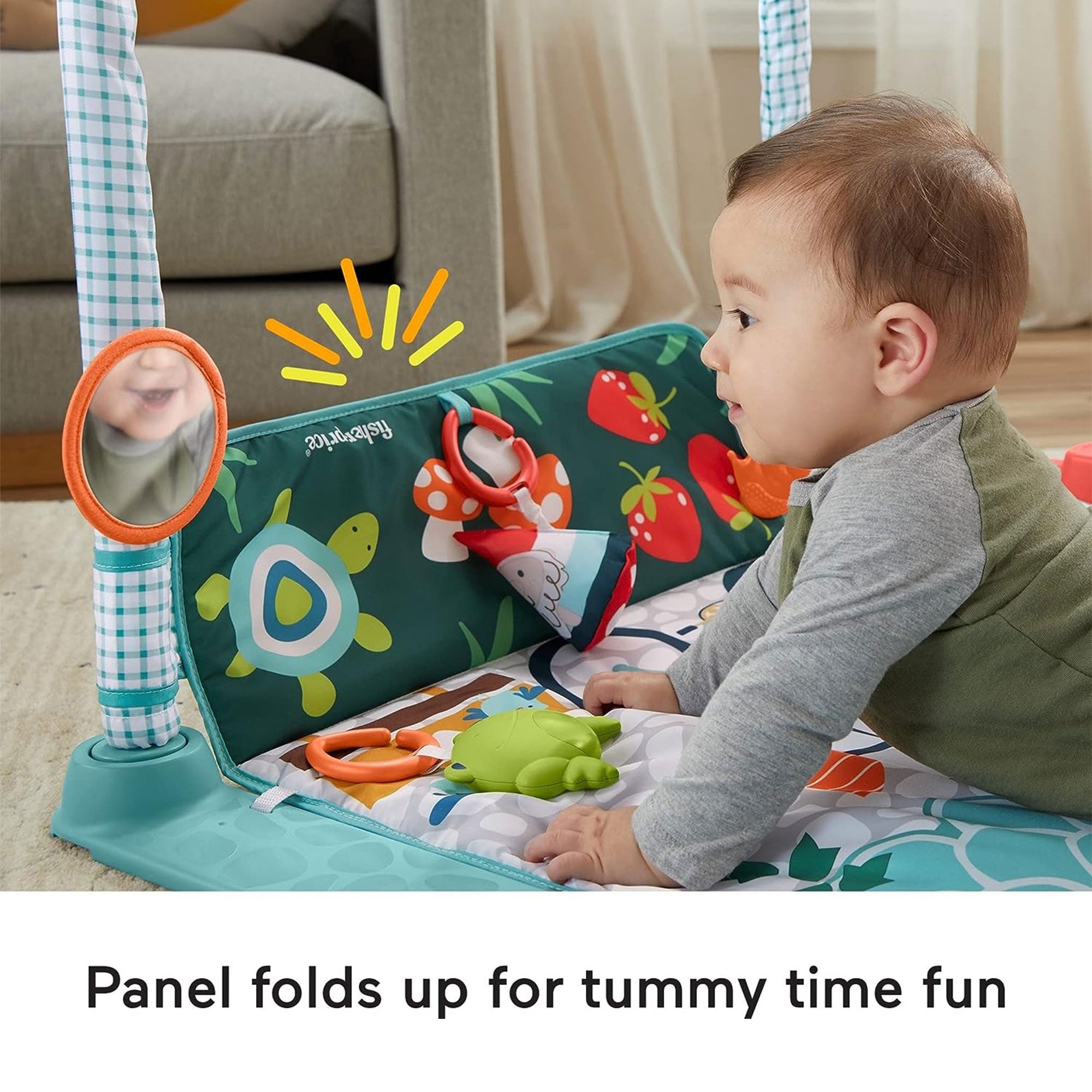 Fisher-Price 3 in 1 Crawl & Play Gym w/5 Toys for Newborn to Toddler (Open Box) - VMInnovations