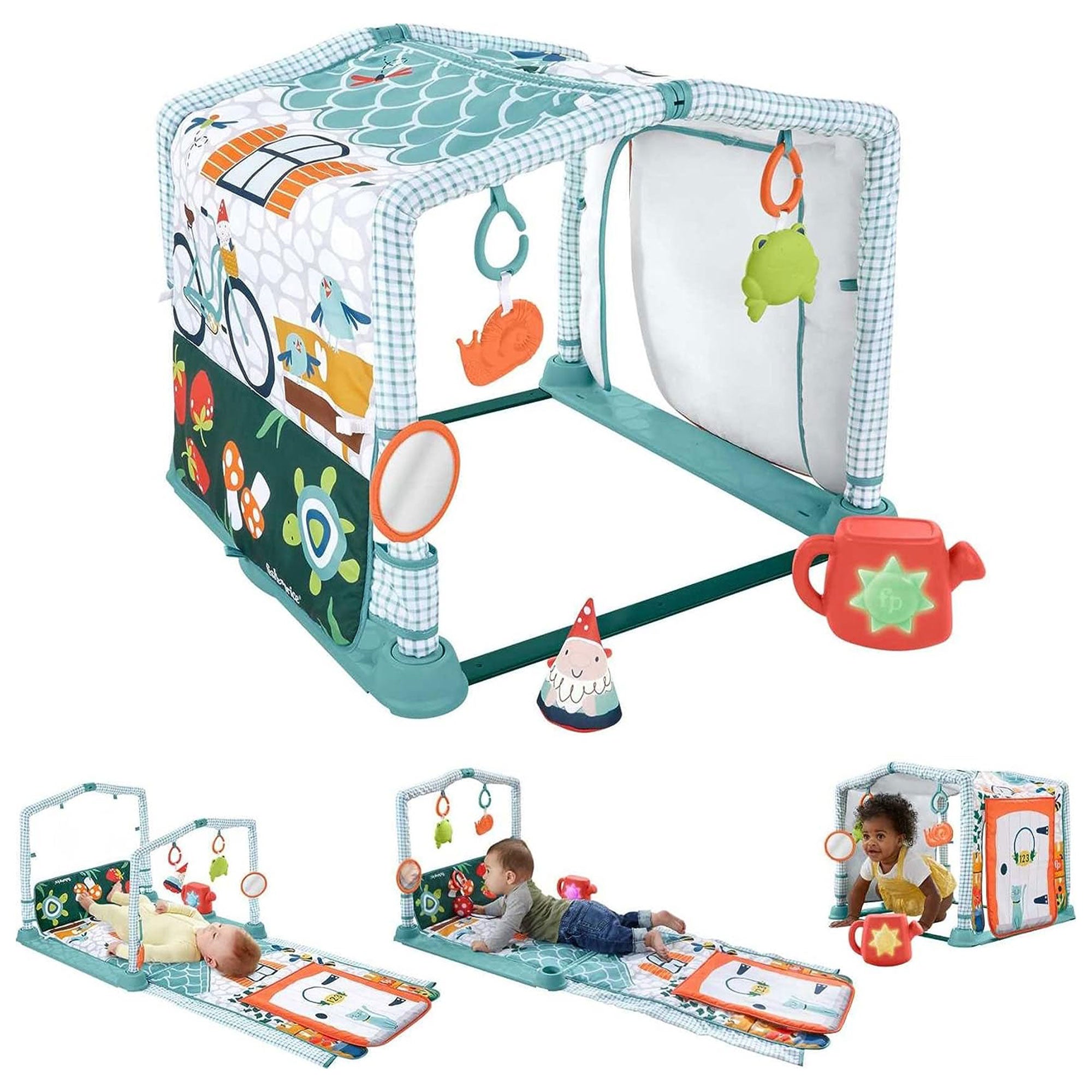Fisher-Price 3 in 1 Crawl & Play Gym w/5 Toys for Newborn to Toddler (Open Box) - VMInnovations