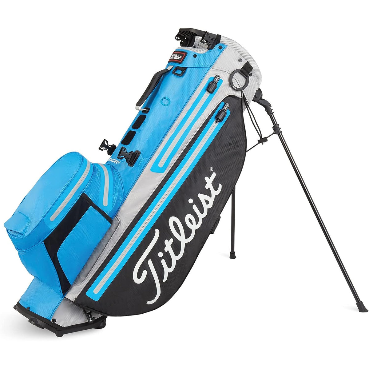 Titleist 4 StaDry Waterproof Golf Bag w/Stand & Strap, Dorado/White (Open Box)