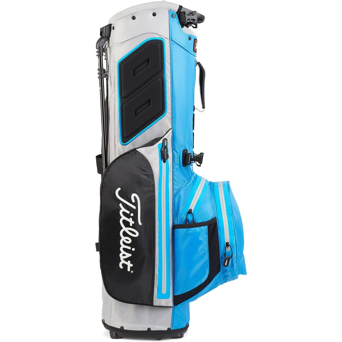 Titleist 4 StaDry Waterproof Golf Bag w/Stand & Strap, Dorado/White (Open Box)