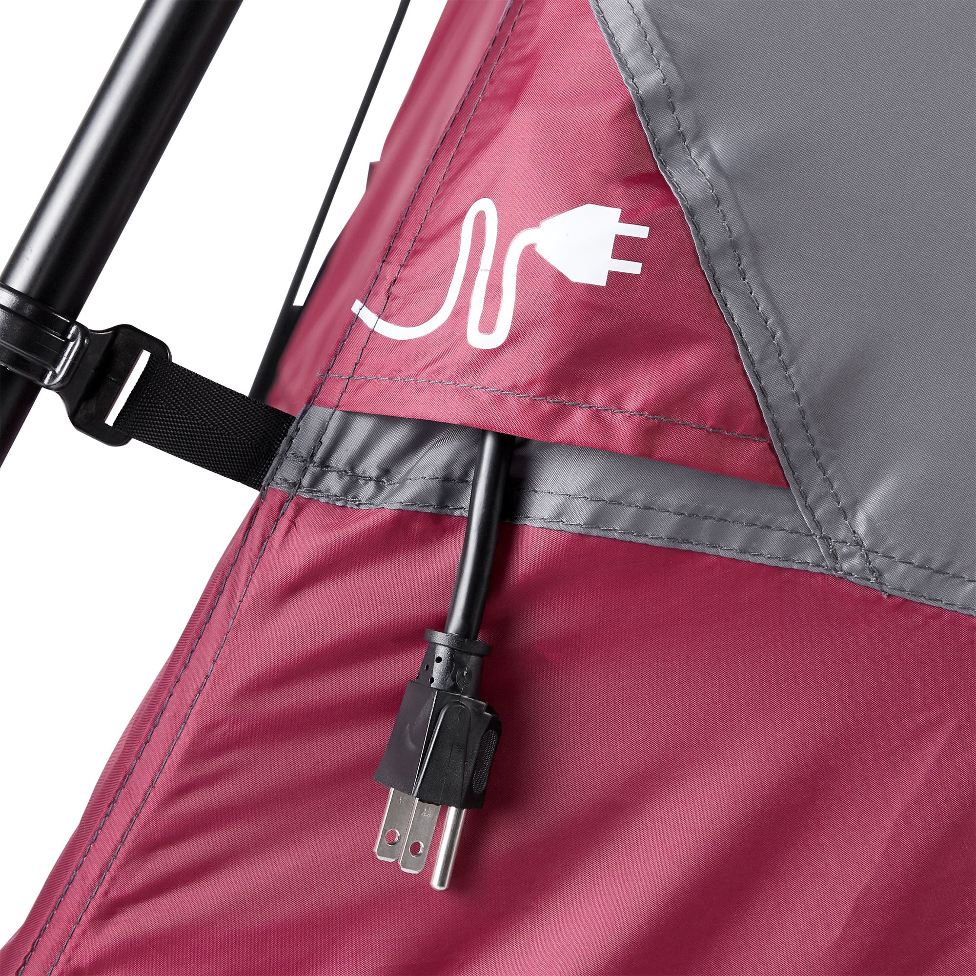 CORE Set of 2 Portable Camping Chair with 11 x 9 Foot 6 Person Cabin Tent, Wine - VMInnovations