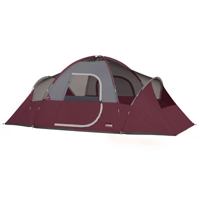 CORE Extended Dome 16 x 9' 9 Person Camping Tent with Air Vents, Red (4 Pack)