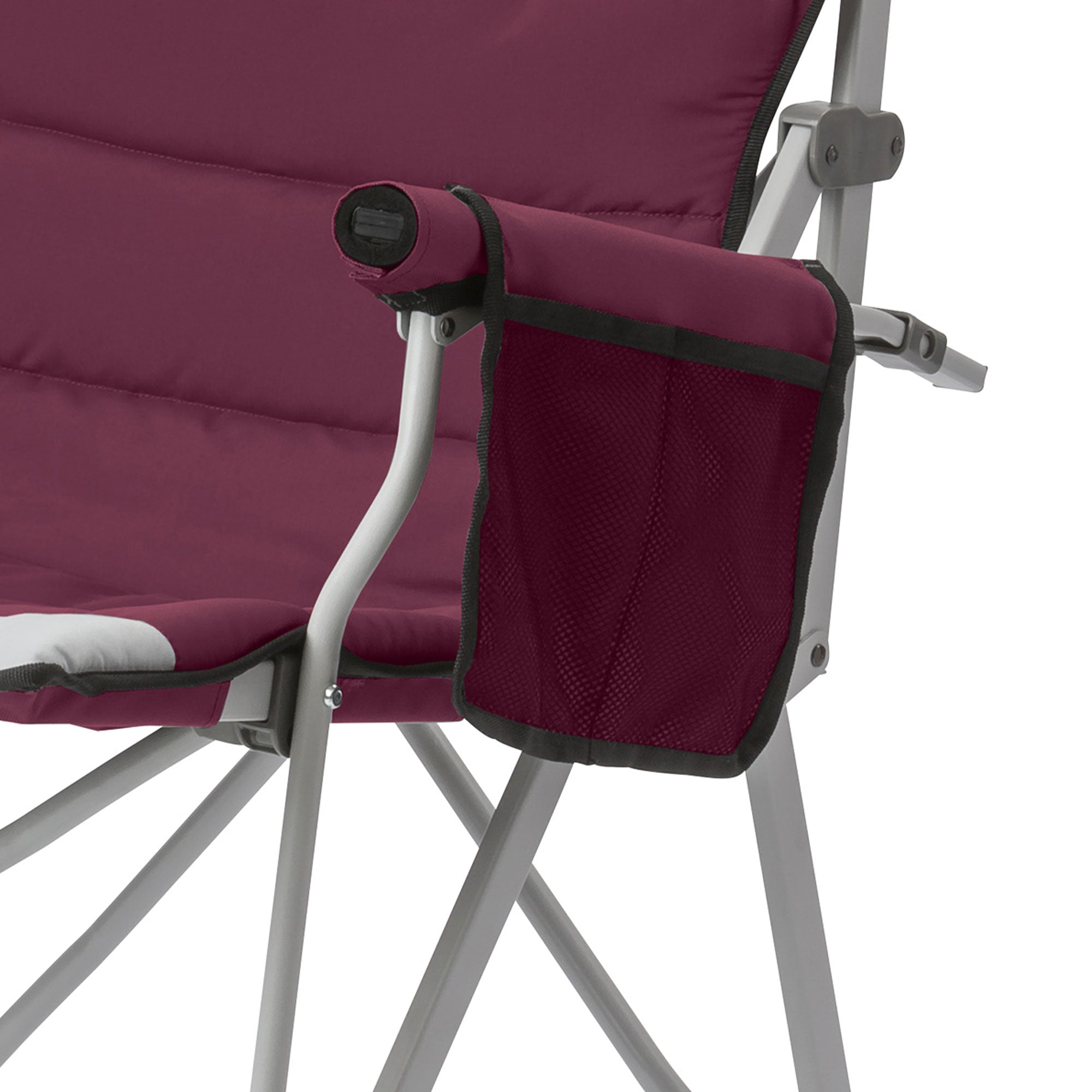 CORE Set of 2 Padded Hard Arm Chair w/9 Person Extended Dome Camping Tent, Wine - VMInnovations