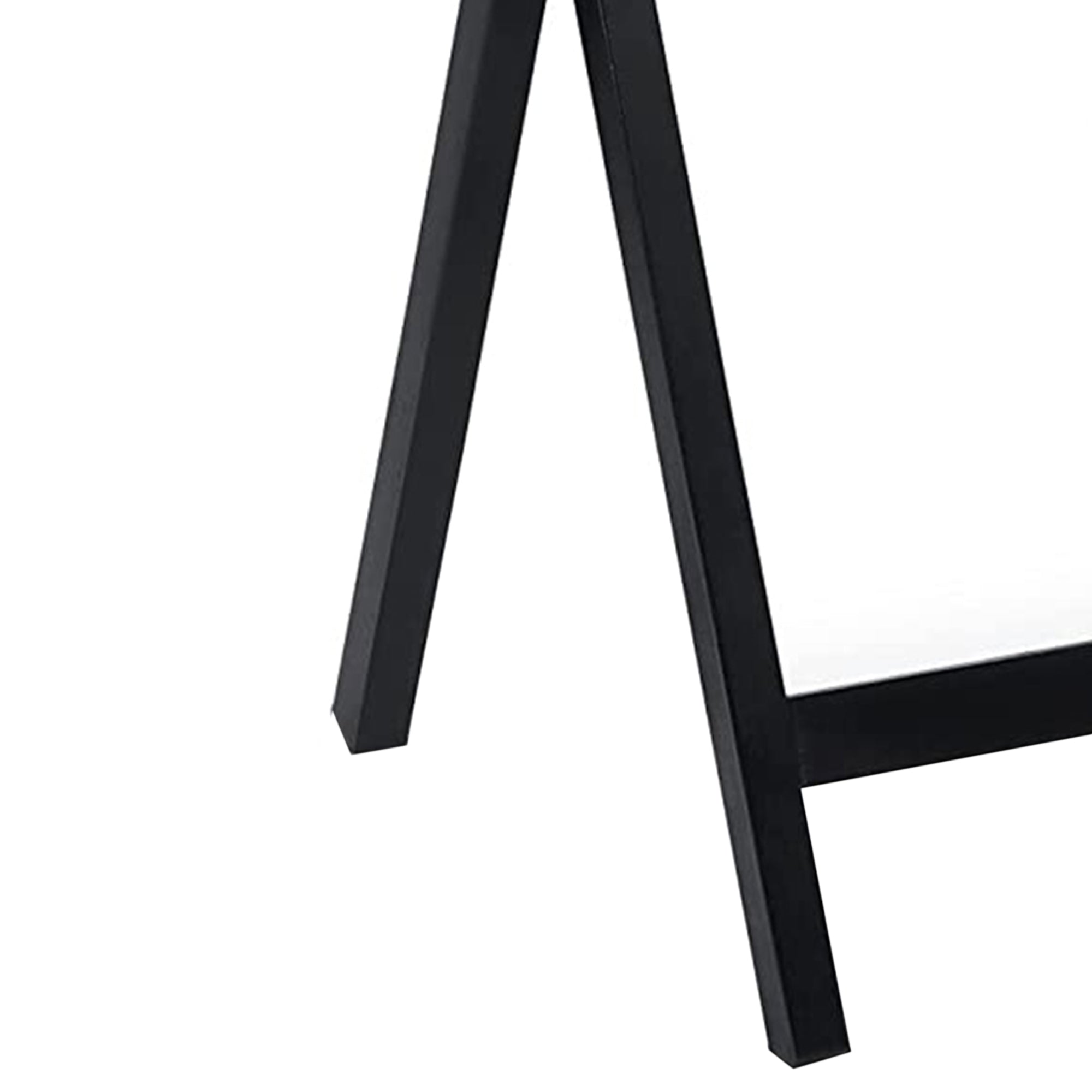 PJ Wood Folding TV Tray, Portable Wooden Table Set with Storage, Black, 6 Piece - VMInnovations