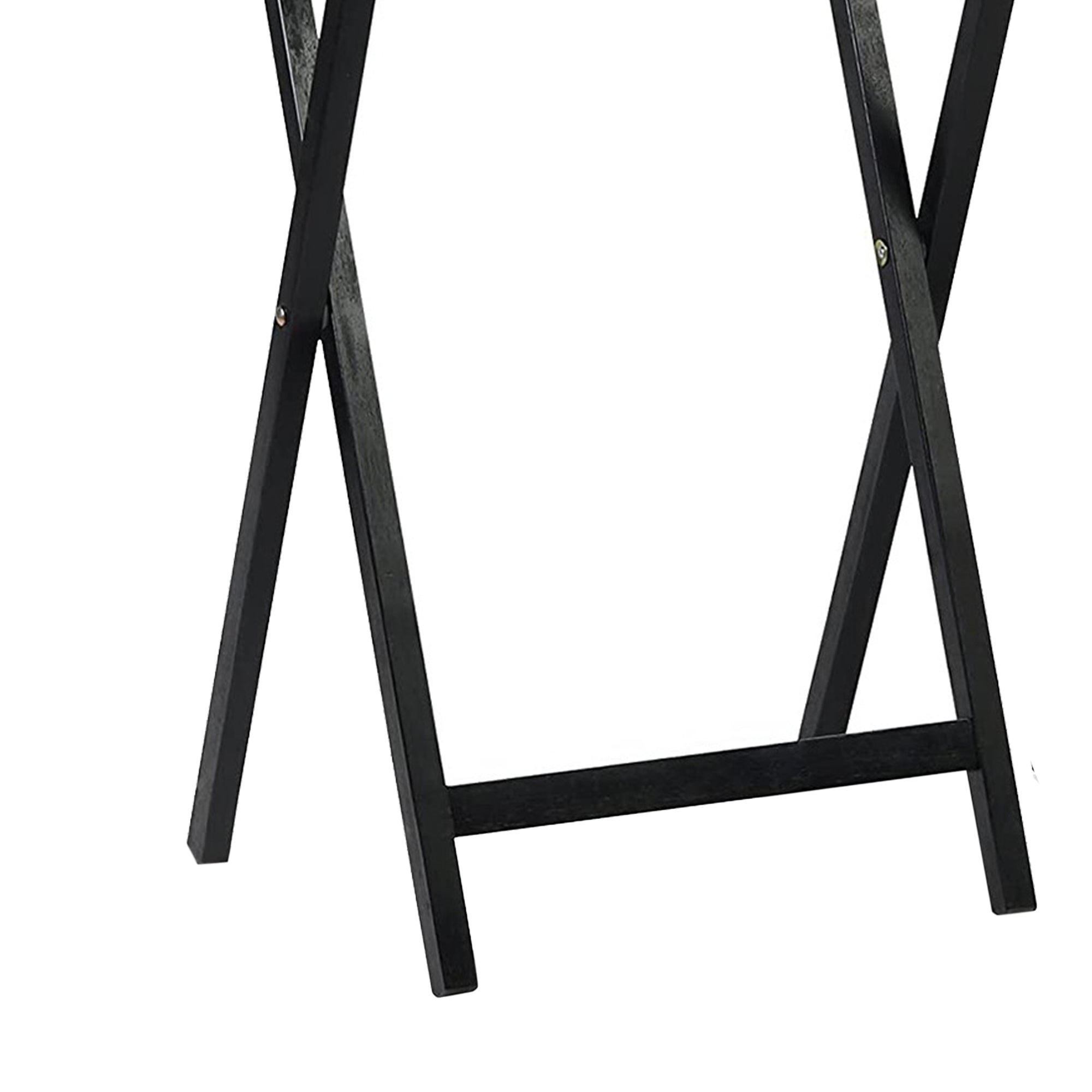 PJ Wood Portable Folding TV Snack Tray Table Desk Stand, Black (10 Piece Set) - VMInnovations