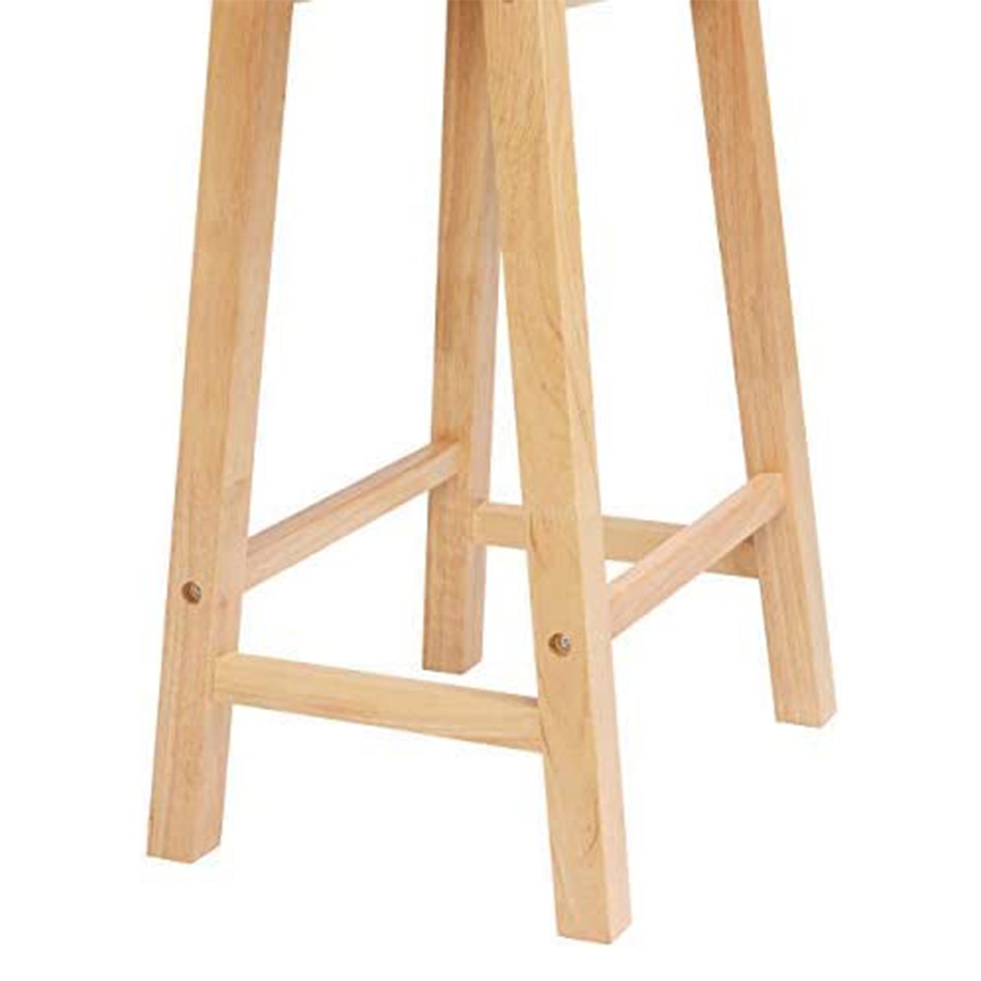 PJ Wood Classic Saddle Seat 29" Tall Kitchen Counter Stools, Natural (2 Pack) - VMInnovations