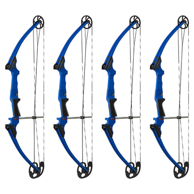 Genesis Archery Compound Bow with Adjustable Sizing, Left Handed, Blue (4 Pack)