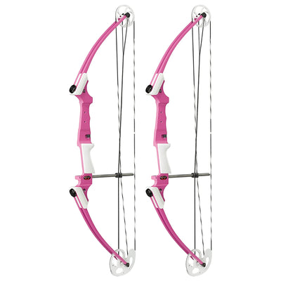 Genesis Archery Compound Bow with Adjustable Sizing, Left Handed, Pink (2 Pack)