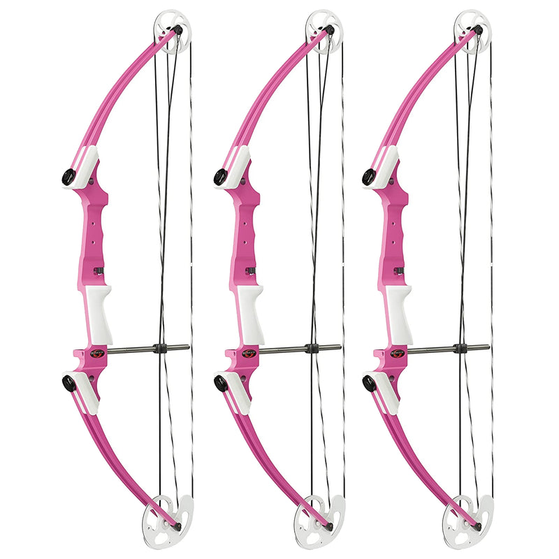 Genesis Archery Compound Bow with Adjustable Sizing, Left Handed, Pink (3 Pack)